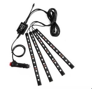 Commande vocale facile à installer couleurs pied lampe décoration universelle couleurs changement atmosphère <span class=keywords><strong>voiture</strong></span> bande lumière <span class=keywords><strong>kit</strong></span> - Product Image 1