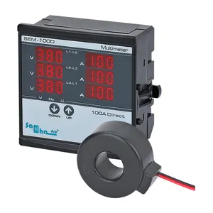 Digital Multifunction Panel Meter Samwha-Dsp SEM-100D Digital Multifunction Panel Meter With External 3 C.T Show Phase Sequence