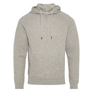 Sweat-shirt à capuche pour homme en mélange polyester/coton de qualité supérieure, molleton épais, coupe ajustée, uni, pour l'hiver - Product Image 2