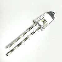 0.5W tête de balle lentille transparente 395-400nm couleur UV 10deg Angle de vision Dip broches courtes ampoule LED