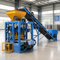 Machine de fabrication de blocs de pavé creux QTJ4-24, ligne de production de béton à pression hydraulique contrôlée par PLC, pompe à engrenages, économie de main-d'œuvre