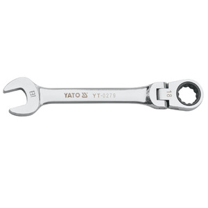 Yato Dual Purpose Wrench <b>18mm</b> Metric Ratcheting Open End Box <b>Spanner</b> Industrial Grade Chromium Vanadium Steel - Product Image 1