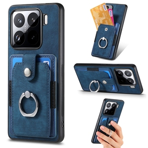 Para Xiaomi 15/15 Pro Finger Ring Holder Card Slots Phone case contraportada, Wallet Case para Moto <span class=keywords><strong>Razr</strong></span> 50/50 Ultra - Product Image 4