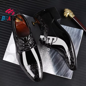Nuevos Zapatos de Vestir Formales para Hombre, Brillantes, de PU, con Punta Puntiaguda, Diseño Tallado, Casuales, de Primavera, Talla Grande, con Cordones, para Boda, con Entresuela de EVA/PVC - Product Image 2