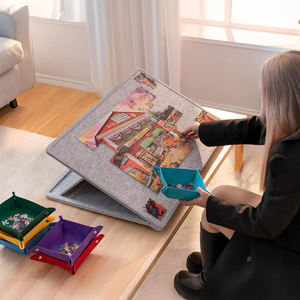 Organizador de Mesa Portátil <span class=keywords><strong>para</strong></span> Rompecabezas, 6 Bandejas de Fieltro <span class=keywords><strong>para</strong></span> Clasificación, Tablero de Fieltro <span class=keywords><strong>para</strong></span> Rompecabezas, <span class=keywords><strong>para</strong></span> Amantes de los Rompecabezas y Niños - Product Image 5