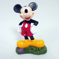Statuette de dessin animé 3D en résine classique, souris amoureuses souriantes, décoration de jardin extérieur, figurines sur pied, faites à la main sur mesure