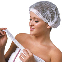 Filet à cheveux jetable pour l'industrie alimentaire Filet à cheveux Spunbond Bouffant PP Filet à cheveux non tissé Isolation Élastique Maille anti-poussière Mob Cap