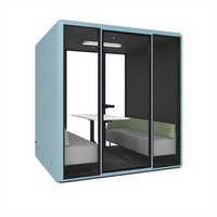 Capsule de sommeil insonorisée pour aéroport, pour les zones de repos et les séjours de nuit, avec structure en alliage d'aluminium et éclairage LED