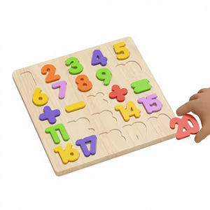 Rompecabezas <span class=keywords><strong>de</strong></span> <span class=keywords><strong>Madera</strong></span> 3D Montessori para Niños, Tablero <span class=keywords><strong>de</strong></span> <span class=keywords><strong>Letras</strong></span> y Números del Alfabeto, Pintura Ecológica, Juguetes Educativos <span class=keywords><strong>de</strong></span> Geometría Cognitiva Temprana - Product Image 3