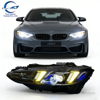 Kit de phares LED 12V 55W 6000K 8000LM à double lentille avec feux de jour et clignotants universels pour mise à niveau automobile