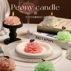 Northern Mu Peony Scented Candle Soy Wax Handmade Decorative Gift Indoor Use - Product Image 4