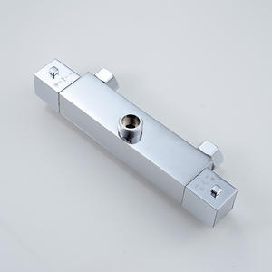 Square Thermostatic <b>Shower</b> Head All Copper Bathroom Faucet Set Temperature <b>Control</b> Rain Spray Top Spray With Filter Net - Product Image 3