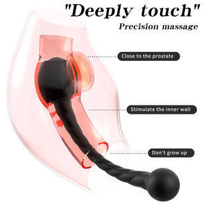 Morbido Silicone anale perline palline palmare Plug anale, doppia testa stimolazione Anus Sex Toy massaggio prostatico femminile Vagina masturbatore - Product Image 3