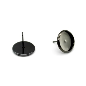 Stainless Steel Earring <b>Posts</b> <b>Round</b> Discs Gold Silver Rose Gold Gunmetal DIY Jewelry Findings Components - Product Image 4