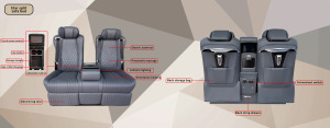 Asiento para sofá cama de lujo, asiento para coche eléctrico, piezas y accesorios de conversión, sofás para furgoneta, autocaravana, Mpv - Product Image 6