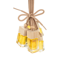 Flacon diffuseur de parfum de luxe carré de 10 ml vide pour voiture, à suspendre sur grille d'aération, emballage de gros