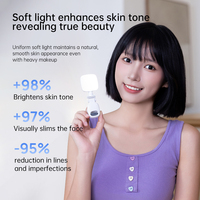 D5 Portable Mini clair de lune miroir circulaire LED pince lumineuse de poche pour téléphone portable photographie diffusion en direct beauté lumière de remplissage