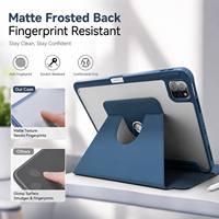 Étui de protection rotatif à 360° pour iPad Air 11 pouces M2 (2024), Air 5e génération/Air 4e génération 10,9 pouces avec support pour stylet