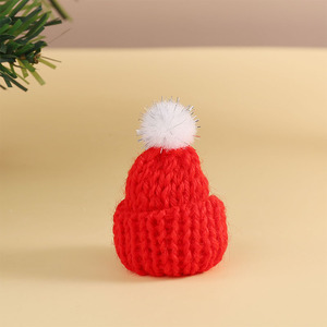 Christmas <b>Mini</b> Wool Hat Korean Knitted Hat Diy Cake Wine <b>Bottle</b> Decoration Finger Hat Accessories - Product Image 6