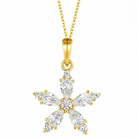 Collar de Plata de Ley 925 con nombre personalizado, diseño de circón en forma de pera de copo de nieve Simple, collar con colgante de joyería exquisita para mujer