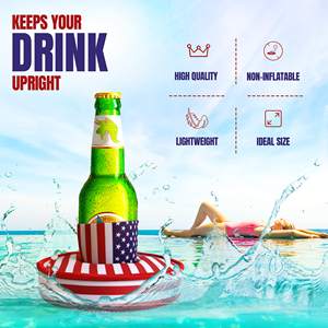 Portavasos Flotante No Inflable para Piscina, Portavasos de Neopreno Flotante para Latas de Cerveza - Product Image 4
