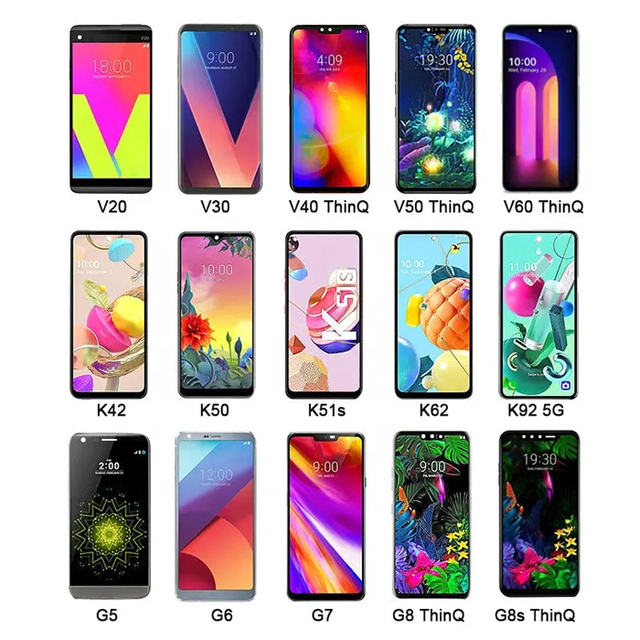 For LG V20 V30 Plus V40 V50 Dual V60 LCD Display for LG G2 G5 G6 G7 G8 Thinq G8x K40 K42 K50s K51S K92 Q6 Q60 Screen Replacement