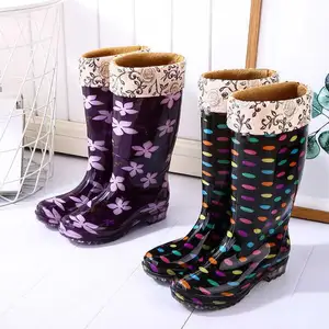 New Hot Sale Warm Soft Rain Boots Fur Quick Drying Plastic Rain Boots Camouflage Rain Boots