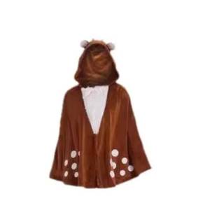 MS Christmas <b>Reindeer</b> Hooded Adult Cute Deer Print Cape, Halloween Cosplay Party Costume - Product Image 3