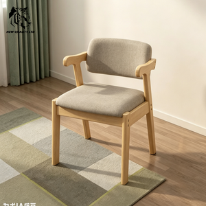 china manufactory cheapest customizable <b>large</b> stock ready to ship log office <b>chair</b> new fashion house furniture wooden <b>arm</b> <b>chair</b> - Product Image 2