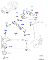 Lengan Kontrol Atas Kanan Depan Aluminium Tempa Dengan Ball Joint, OE LR113259, untuk Land Rover 508PS 306DT L405