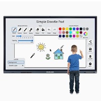 Tableau interactif intelligent 4K tactile infrarouge Android 16 Octa Core 8 Go RAM 128 Go ROM double OS pour salle de réunion