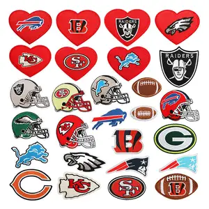 Custom Sport Football Baseball Softball Team Embroidered Chenille Patch for hats Iron on Patches Stickers for clothes