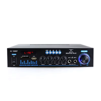 AV-568 60W+60W Reproductor de Música Multimedia con Radio USB Directo, Mini Amplificador de Sonido HiFi Profesional para Uso Doméstico
