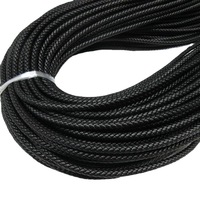Toptan 5mm/6mm siyah inek derisi dokuma yuvarlak deri halat takı kordon bulma için rulo