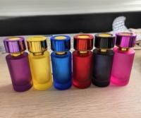 Mattierte Farbige Glas-Kosmetikpumpflasche Glas-Parfümsprühflasche Verpackung