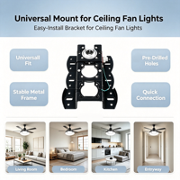 Support de montage universel robuste Guanghua pour ventilateur de plafond et luminaire, base d'installation réglable, pièces de rechange