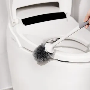 Home Decor Bathroom Toilet Cleaning Brush And Holder Set Cheap Plastic Toilet Brush