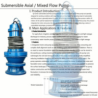 Pompe submersible à flux axial haute pression SUBEAST WQ en acier inoxydable, moteur triphasé AC380V, raccord à bride, personnalisable HP
