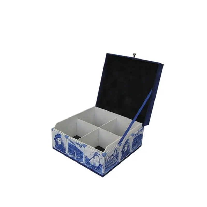 Caixas de chá clássica de alumínio, logotipo personalizado, caixa de presente para chá