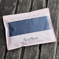 Sacs en papier et plastique personnalisés avec fermeture éclair et fenêtre transparente, finition mate, pour l'emballage de vêtements et d'articles vestimentaires