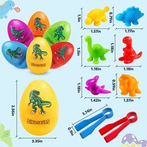 Giocattolo matematico sensoriale Montessori abbinamento prescolare apprendimento <span class=keywords><strong>gioco</strong></span> educativo colore uovo smistamento e conteggio giocattoli dinosauri - Product Image 6