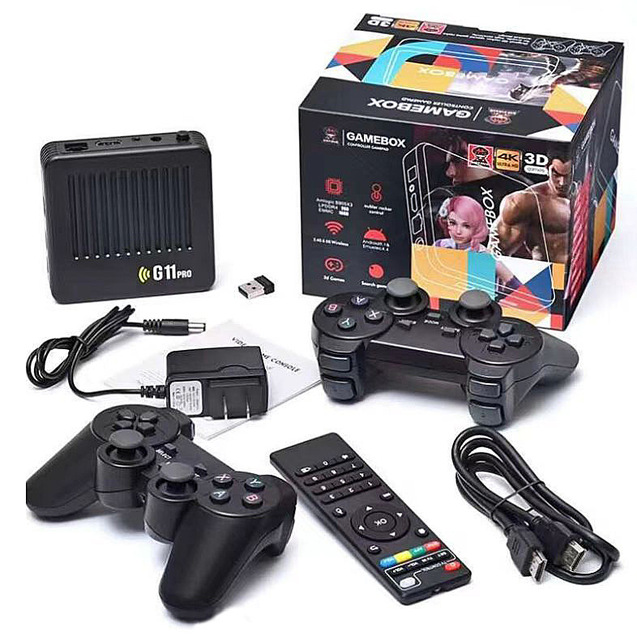 G11 PRO 256GB Built-in Retro 60000+ Games Player 2.4G Wireless Controller 4K HD Home Video Game Console G11 Pro TV GAME BOX
