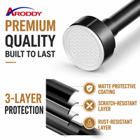 ARODDY Patent Barre de tension intérieure sans perçage 25 mm 62,99-98,43 pouces en acier au carbone robuste antirouille pour rideau de douche