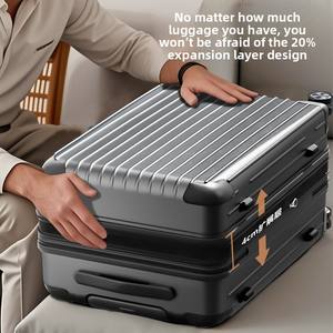 กระเ<span class=keywords><strong>ป</strong></span>๋าเดินทางผู้ชายแบบซิ<span class=keywords><strong>ป</strong></span>ขยายได้ ขนาด 20 นิ้ว ล้อลาก ABS พร้อมพอร์ต USB ทนทาน <span class=keywords><strong>ค</strong></span>วามจุขนาดใหญ่ สำหรับการเดินทาง - Product Image 2