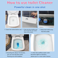 Bloc nettoyant automatique pour toilettes, à bulles détartrantes, bleu et rose, fabriqué en usine