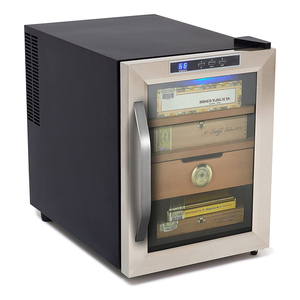 Stainless Steel 400-Cigar Cooler 2.5 Cubic Feet Humidor Cigar Fridge Showcase Electric Cigar Humidor Cabinet