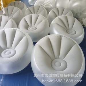 <b>Inflatable</b> <b>Sofa</b> Single Person Lazy Chair 90x90cm Grey PVC Illuminated <b>Sofa</b> Home Use - Product Image 3
