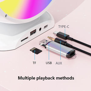 Mini altavoz portátil de Karaoke para niños con dos micrófonos, luz de color RGB, Karaoke para cantar en casa, familia, inalámbrico para exteriores - Product Image 4