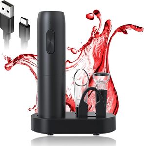 NEW Combination Perfect Gift Electric <b>Wine</b> Opener Combo Set of Automatic <b>Wine</b> Opening, <b>Wine</b> Pouring, <b>Wine</b> Aerating Preserving - Product Image 1