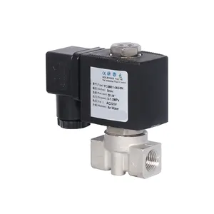 DN08 1/4 "fabbrica di elettrovalvola a solenoide in miniatura in acciaio inossidabile 10Mpa ad alta pressione da 2W